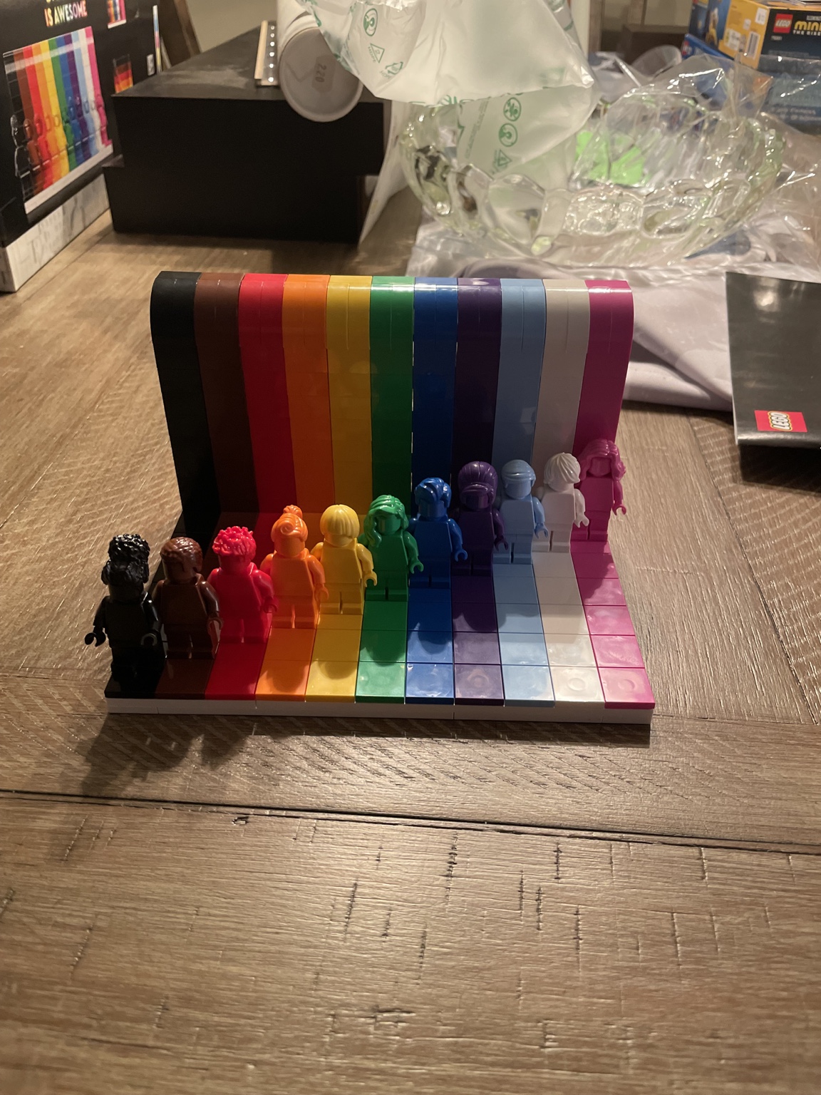 LEGO Everyone Is Awesome rainbow build